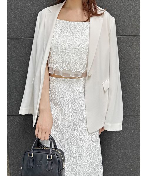 極美品　SNIDEL レースジャケット　ホワイト　24SS SNIDEL(スナイデル)の通販サイト【公式】