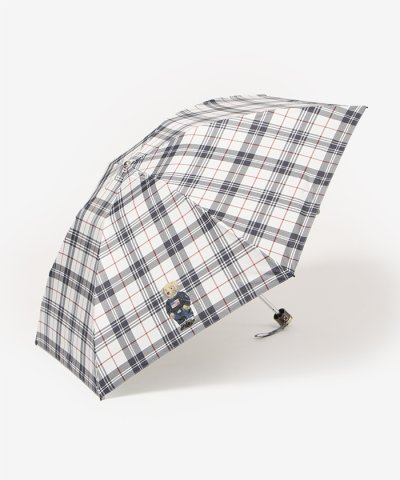 【軽量】晴雨兼用日傘 チェックベア 1級遮光 遮熱 UV対策 簡単開閉