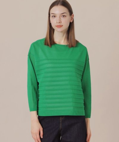 【WEB・一部店舗限定】シースルーボーダーニットプルオーバー