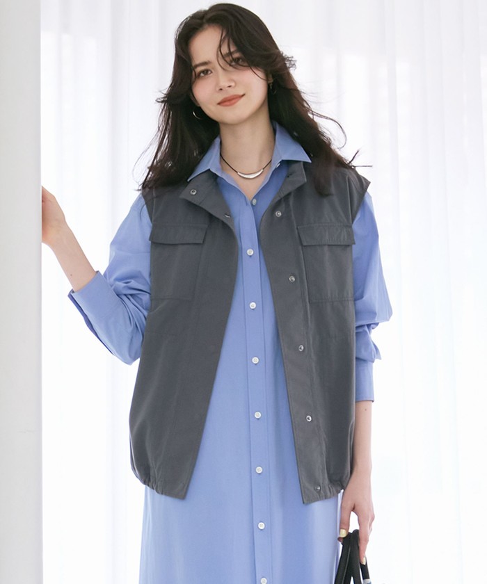 新品未使用　セレクトショップ購入　ベルト付き　グレー　ジレ グレー系｜ジレ・ベスト｜23区 (Lサイズ)(ニジュウサンク L