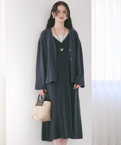【SLOW/一部店舗限定】キュプラフィブリルクロス キャミ ワンピース