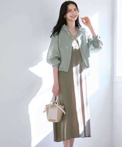 【SLOW/一部店舗限定】キュプラフィブリルクロス キャミ ワンピース