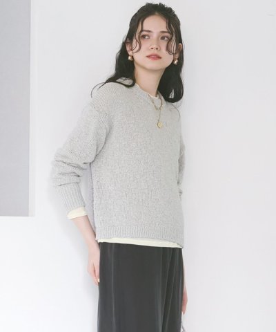 【SLOW/一部店舗限定】リボンヤーン クルーネック ニット