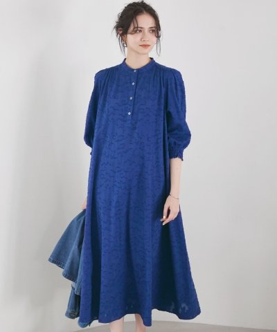 【SLOW/一部店舗限定】コットンジャカード ワンピース