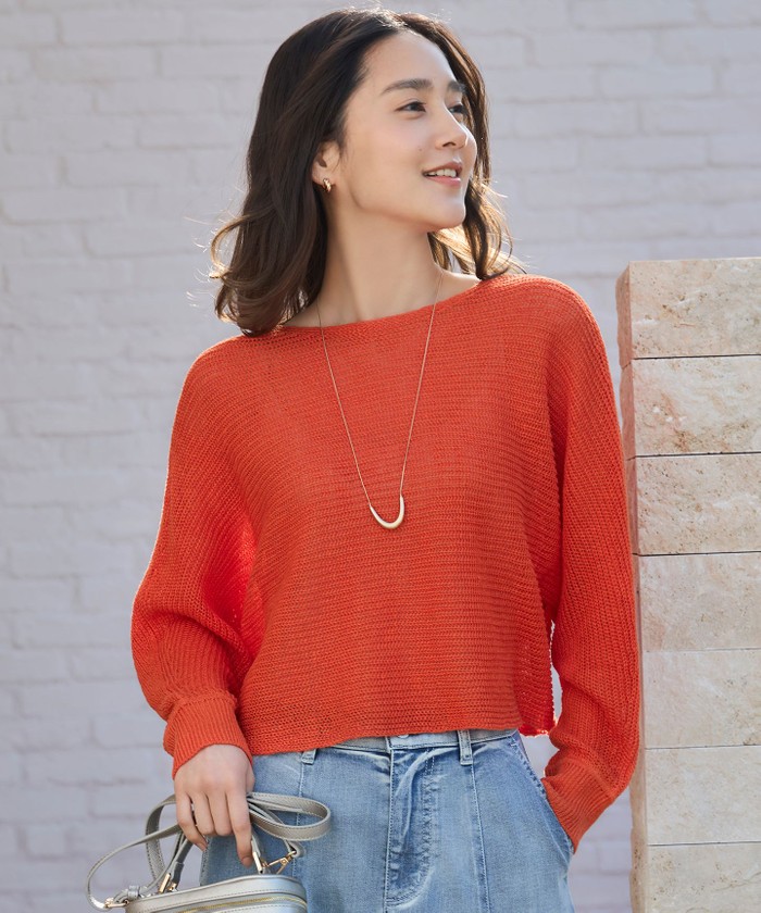 オレンジ系｜ニット・セーター｜自由区 (Lサイズ)(ジユウクエル)｜阪急