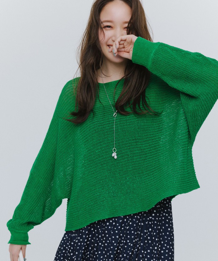 utaaニットセーター総柄グリーン BOTONATO裏編みニットセーター - グリーン | ZARA Japan / 日本