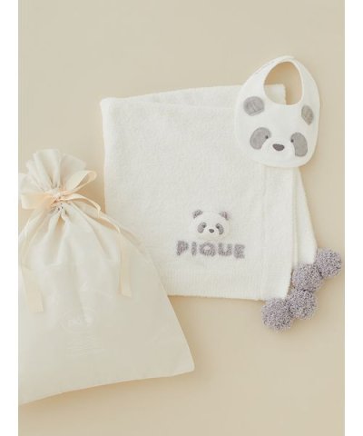 【ラッピング済み】【BABY】パウダーアニマルブランケット＆スタイSET