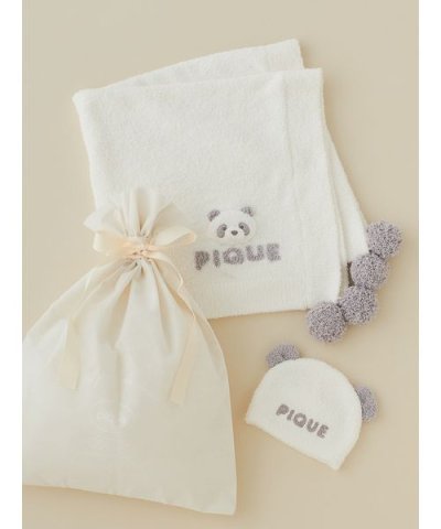 【ラッピング済み】【BABY】パウダーアニマルブランケット＆キャップSET