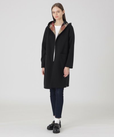 クレストブリッジチェックリバーシブルダンボールコーディガン