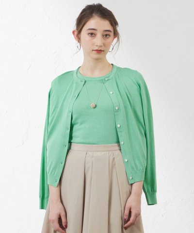 コットンシルクニットカーディガン