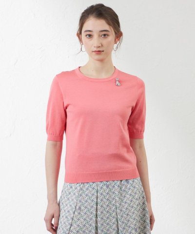 コットンシルクプルオーバーニット