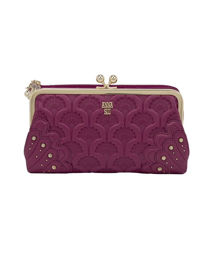 ANNASUI(バッグ) ピーコック 二つ折り口金長財布 ピンク F ANNASUI(バッグ) ピーコック 二つ折り口金長財布 ピンク F