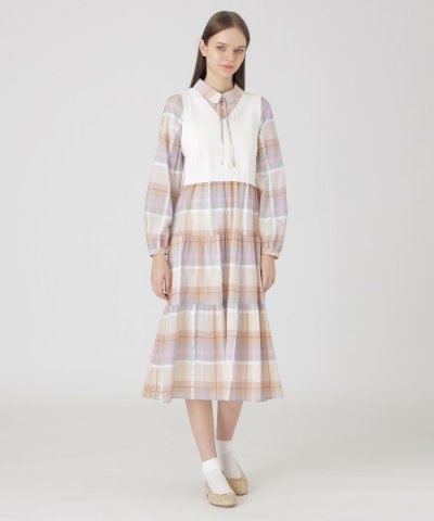 クレストブリッジチェックシャドードビードッキングドレス