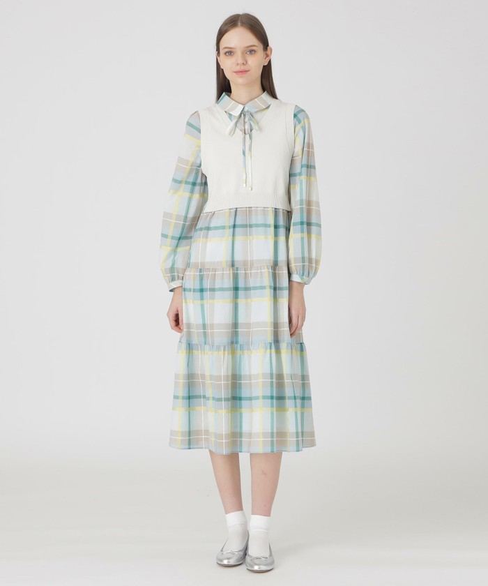 グリーン系｜ワンピース・ドレス｜BLUE LABEL CRESTBRIDGE(ブルー