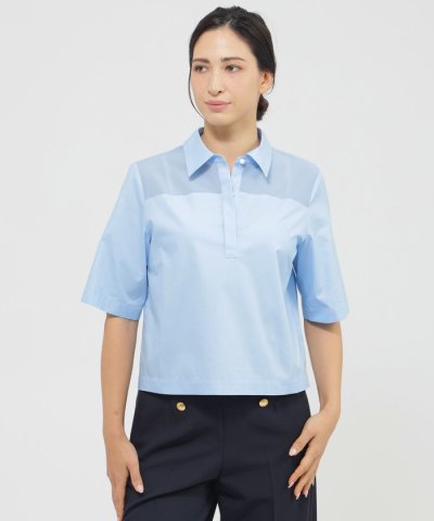 【ウォッシャブル】ソフトオーガンジー　ブラウス