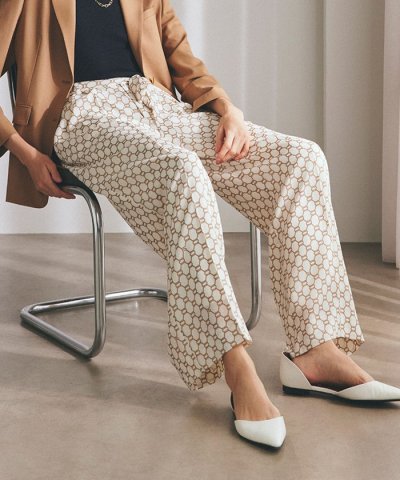 【Precious掲載】【ウォッシャブル】ロープモノグラム　パンツ