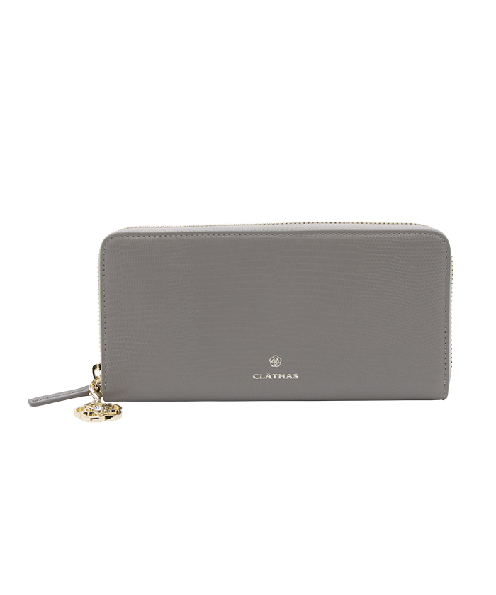 CLATHAS ペーシュ ラウンド長財布 ダークグレー F CLATHAS ペーシュ ラウンド長財布 ダークグレー F