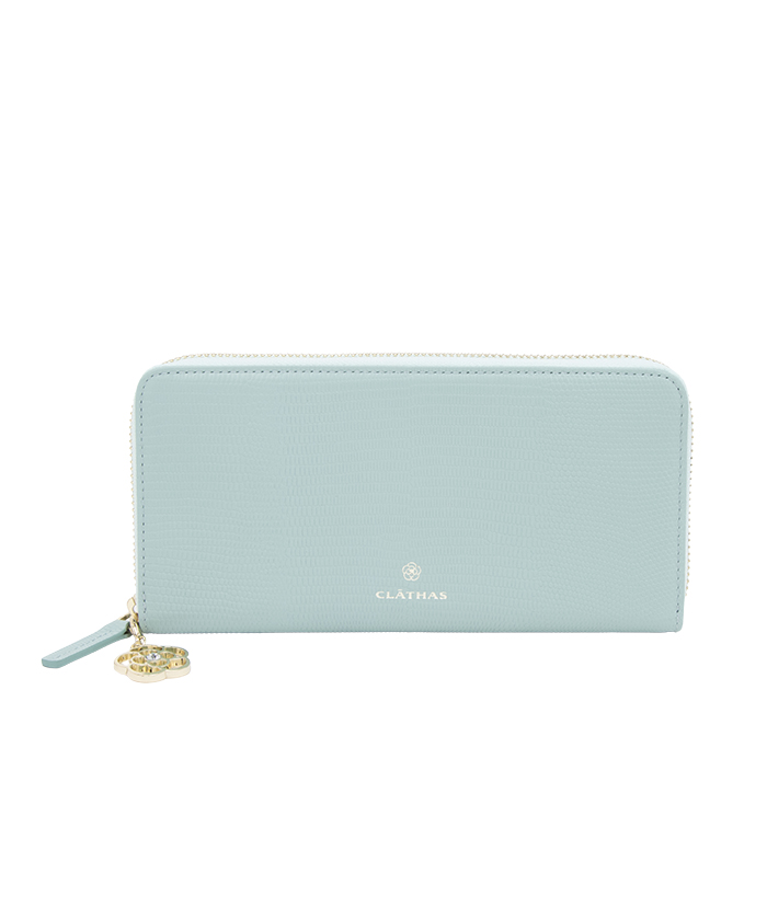 CLATHAS ペーシュ ラウンド長財布 ミント F CLATHAS ペーシュ ラウンド長財布 ミント F