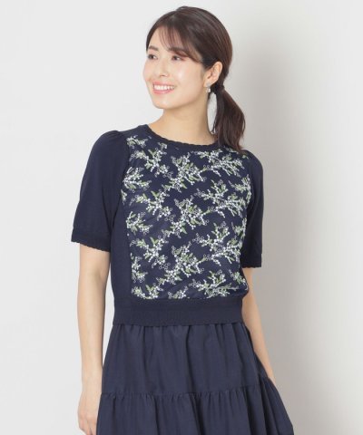 ミモザチュールコンビ ニット