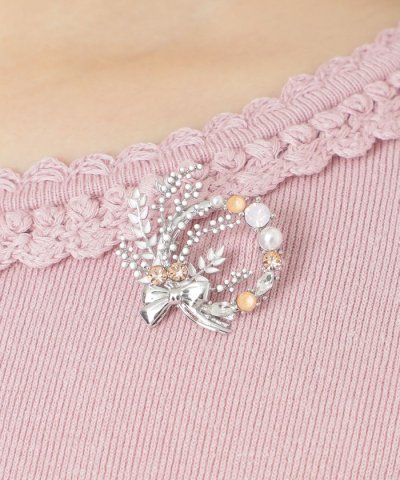 フラワーブーケブローチ