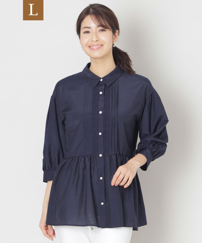 TO BE CHIC トゥービーシック　チュニック大きいサイズ46 TO BE CHIC トゥービーシック チュニック大きいサイズ46 TO BE CHIC L