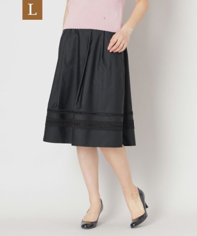 【L】ヘムボーダーレース スカート