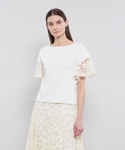 チューリップレースコンビ ニットプルオーバー