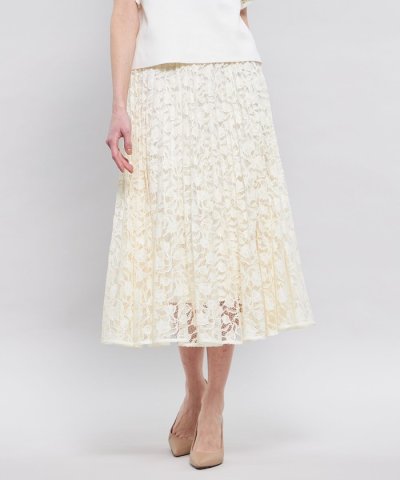 チューリップレース プリーツスカート