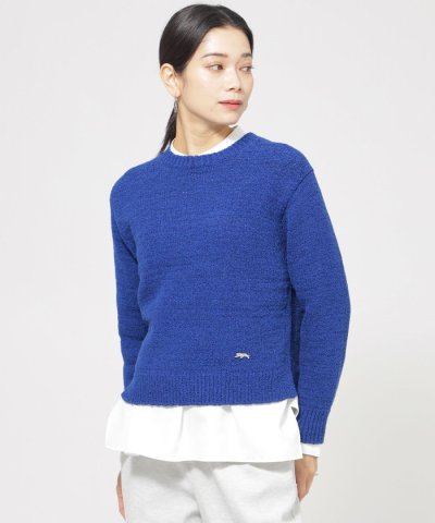 【ウォッシャブル】ファンシーテープヤーンニットプルオーバー