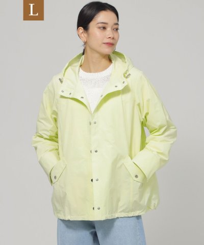 【L】【ウォッシャブル】【はっ水】ライトタフタフーデッドブルゾン