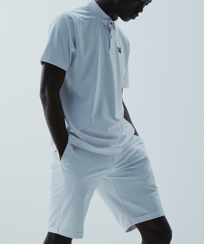 LANVINSPORT 神白ショートパンツ【Sunscreen NIR/吸汗速乾/ストレッチ】 ホワイト 44 LANVINSPORT 神白ショートパンツ【Sunscreen NIR/吸汗速乾/ストレッチ】 ホワイト 44