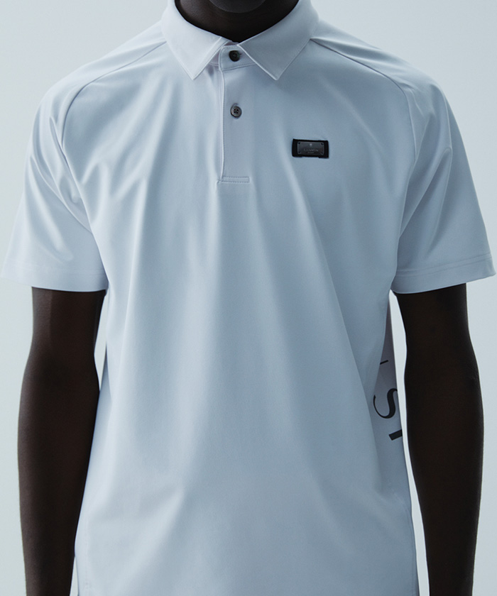 LANVINSPORT 神白ロゴモチーフ共衿半袖シャツ【Sunscreen NIR】 ホワイト 44