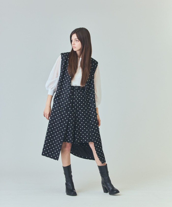 GRACECONTINENTAL ドットジレドレス ブラック 36 GRACECONTINENTAL ドットジレドレス ブラック 36