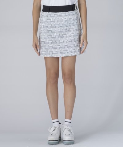 モノグラム柄プリントAラインスカート【Sunscreen NIR】