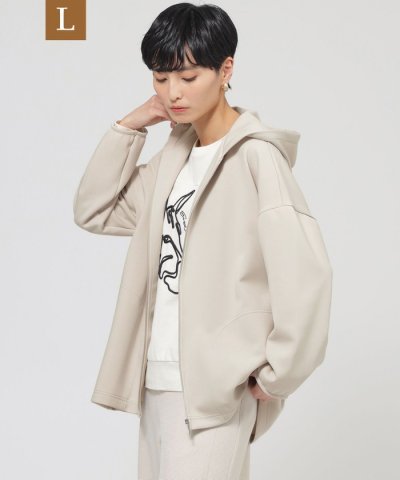 【L】【シーズンレスに活躍！】【マシンウォッシャブル】ダンボールニットパーカー