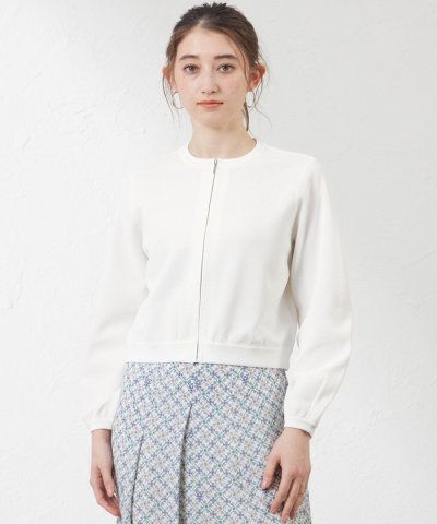 レーヨンストレッチカノコニットブルゾン