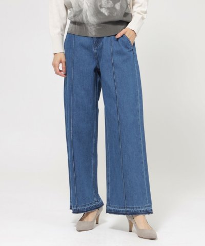 【ウォッシャブル】ライトオンスストレートフレアデニム