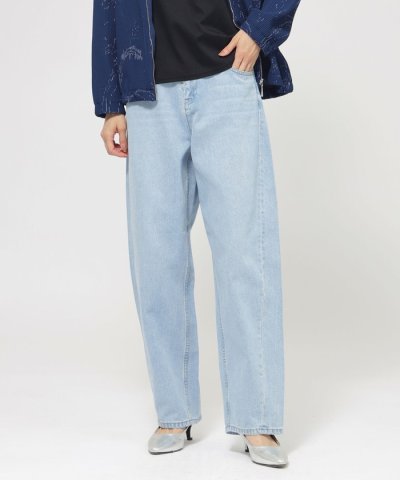 【ウォッシャブル】カーブデニムパンツ