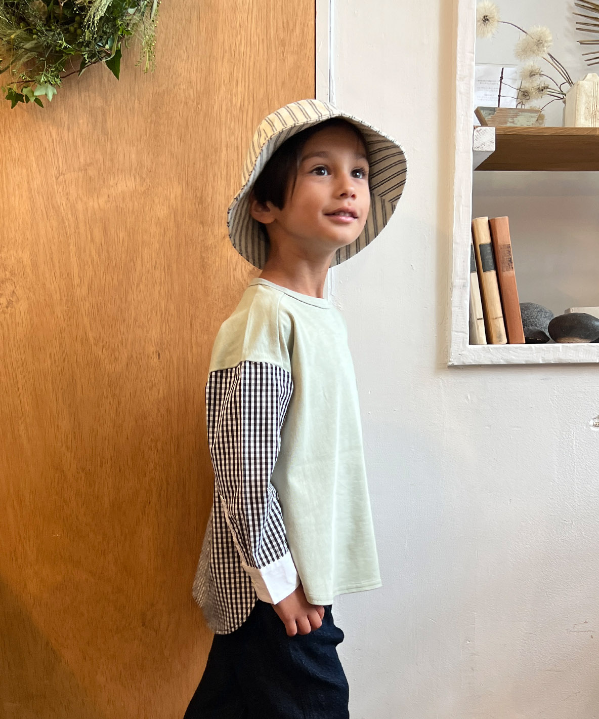 FITH フィス FITH Smooth Cotton Jersey and Stripe グリーン 130 FITH フィス FITH Smooth Cotton Jersey and Stripe グリーン 130