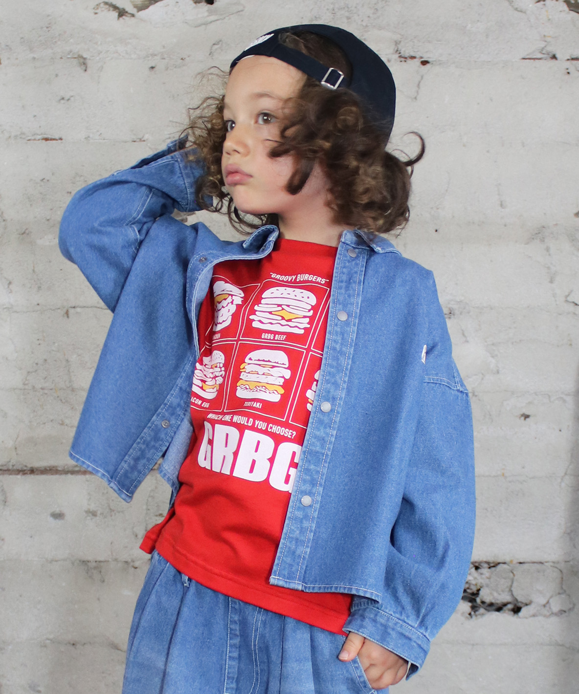 GROOVYCOLORS グルーヴィーカラーズ GROOVY COLORS 8oz Denim HAMBU ブルー 140 GROOVYCOLORS グルーヴィーカラーズ GROOVY COLORS 8oz Denim HAMBU ブルー 140