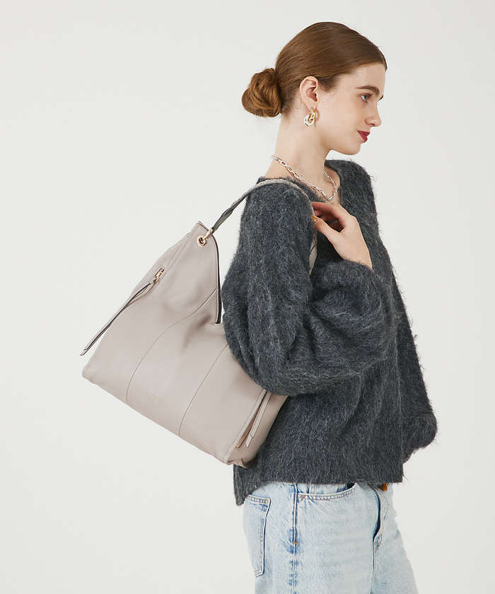 LOWELLThings Valley/かがりレザーワンショルダー ライトグレー F LOWELLThings Valley/かがりレザーワンショルダー ライトグレー F