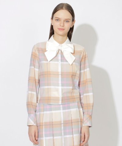 クレストブリッジチェックシャドードビーブラウス