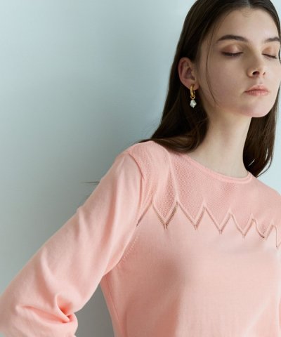 メッシュコンビニットプルオーバー