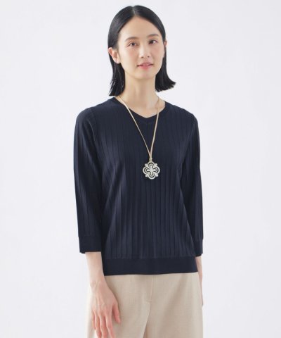 【ウォッシャブル】ヴィスコースストレッチVネックプルオーバー