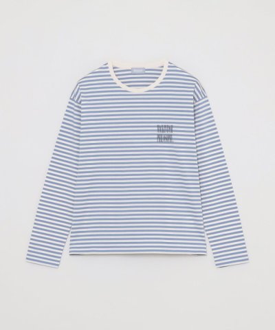 GREY LABEL シャープログ ロングスリーブボーダーTシャツ