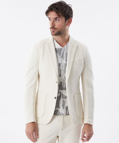 【PRIMA COLLECTION】【セットアップ着用可】スクエアジャカードJK