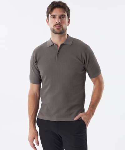 ウォッシャブルニットポロシャツ