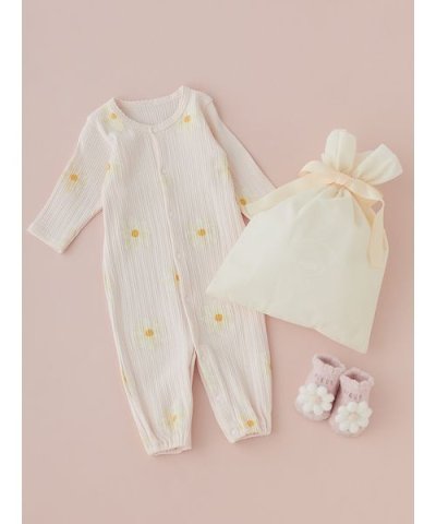 【ラッピング済み】【BABY】デイジー柄2wayオール＆ソックスSET