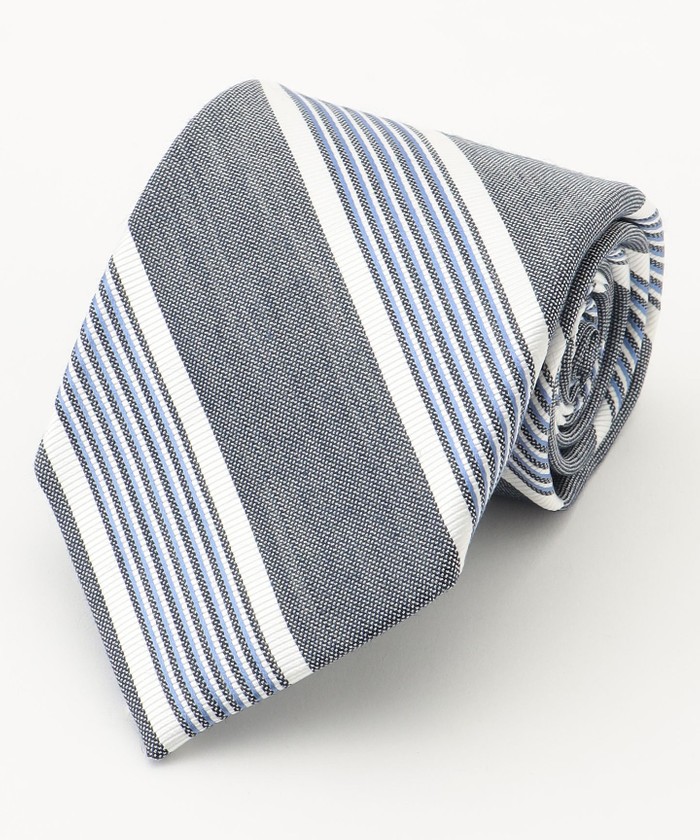 LINEN MIX COLLECTION】 レジメンタル ネクタイ(508021957)｜HANKYU