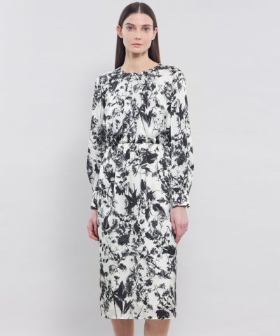 シャドウフラワープリント Iラインドレス